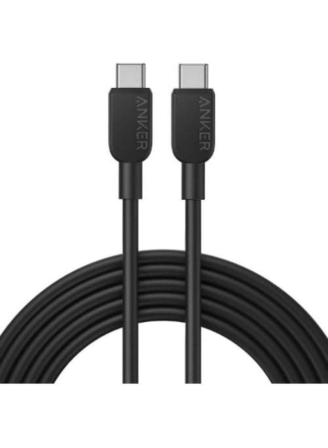Anker A81E1, 310 USB C to USB C Cable (3ft, 60W/3A), Fast Charging Type-C Cable for Samsung Galaxy S23, iPad Pro 2021, Air 4 & Mini 6, MacBook Pro 2020, Switch (USB 2.0) - Black - Image 1